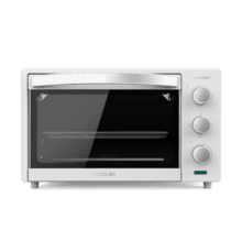 Bake&Toast 2400 White. Mini-Forno multifunções 24 L de 1500 W, 3 modos de aquecimento, temporizador, temperatura ajustável, porta de vidro dupla e acabamentos em aço inoxidável