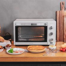 Bake&Toast 2400 White. Horno de Sobremesa Tostador 24 L de 1500 W, 3 Modos de Calor, Temporizador, Temperatura regulable, Puerta de Doble Cristal y Acabados en Acero Inox