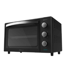 Bake&Toast 2800 Black. Horno de Sobremesa de Convección 28 L de 1600 W, Multifunción, 6 Modos de Calor, Temporizador, Temperatura regulable, Puerta de Doble Cristal, Acero Lacado