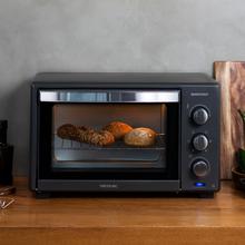 Mini-four à convection de 28 L Bake&Toast 2800 Black. 1600 W, multifonction, 6 modes de chaleur, minuterie, température réglable, porte avec double verre, acier laqué.