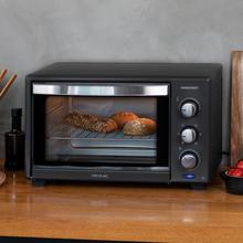 Bake&Toast 2800 Black. Mini-forno de convecção de 28 L, 1600 W, Multifunções, 6 modos de aquecimento, Temporizador, Temperatura ajustável, Porta dupla envidraçada, Aço lacado