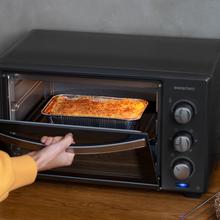 Bake&Toast 2800 Black. Horno de Sobremesa de Convección 28 L de 1600 W, Multifunción, 6 Modos de Calor, Temporizador, Temperatura regulable, Puerta de Doble Cristal, Acero Lacado