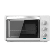 Bake&Toast 2800 White. Horno de Sobremesa de Convección 28 L de1600 W, Multifunción, 6 Modos de Calor, Temporizador, Temperatura regulable, Puerta de Doble Cristal, Acero Lacado