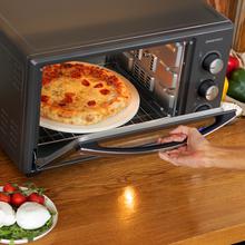 Mini-four à convection de 30 L Bake&Toast 3000 4Pizza Black Gyro. 1600 W, multifonction, pierre à pizza, double porte en verre et en acier et rôtissoire giratoire.