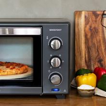 Mini forno a convezione 30 L Bake&Toast 3000 4Pizza Black Gyro 1600 W, multifunzione, pietra per pizza, doppio sportello in vetro e acciaio, include spiedo rotante