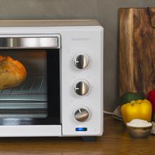 Mini forno Bake&Toast 3000 4Pizza White Gyro 1600 W, multifunzione, pietra per pizza, doppio sportello in vetro e acciaio, include spiedo rotante