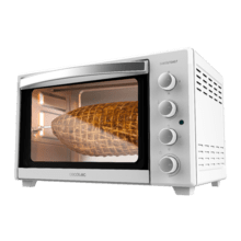 Bake&Toast 4500 White Gyro. ‌Mini-forno de 2000 W, Capacidade 45 l, 12 Funções Combináveis, Incluindo Espeto Giratório, Aço Lacado Branco