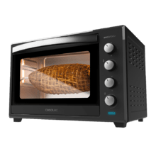 Forno da tavolo a convezione Bake&Toast 6000 Black Gyro. 2000 W, Capacità 60 L, 12 Funzioni Combinabili, Spiedo Girevole Incluso, Acciaio Laccato Nero