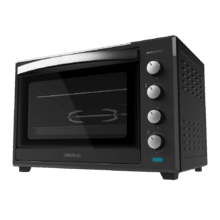 Forno da tavolo a convezione Bake&Toast 6000 Black Gyro. 2000 W, Capacità 60 L, 12 Funzioni Combinabili, Spiedo Girevole Incluso, Acciaio Laccato Nero