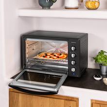 Bake&Toast 6000 Black Gyro. Mini-Forno de conveção de 2000 W, Capacidade 60 L, 12 Funções Combináveis, Inclui Espeto Giratório, Aço Lacado Preto