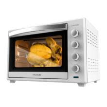 Forno da tavolo a convezione Bake&Toast 6000 White Gyro. 2000 W, capacità 60 L, 12 funzioni combinabili, spiedo giratorio, doppia porta in vetro, acciaio laccato bianco