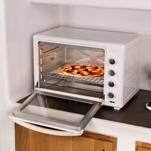 Forno da tavolo a convezione Bake&Toast 6000 White Gyro. 2000 W, capacità 60 L, 12 funzioni combinabili, spiedo giratorio, doppia porta in vetro, acciaio laccato bianco