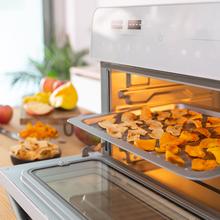 Mini-four friteuse à air chaud Bake&Fry 2500 Touch White. 1800 W, 25 litres de capacité, convection, écran tactile, 12 fonctions préréglées et minuterie. Blanc.