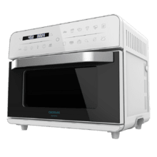 Mini-four friteuse à air chaud Bake&Fry 2500 Touch White. 1800 W, 25 litres de capacité, convection, écran tactile, 12 fonctions préréglées et minuterie. Blanc.