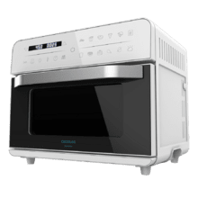 Bake&Fry 2500 Touch Weißer Heißluftfritteusen-Backofen. 1800 W, Fassungsvermögen 25 L, Konvektion, Touchscreen, 12 voreingestellte Funktionen, Timer, Weiß