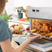 Bake&Fry 2500 Touch White. Forno-fritadeira de ar quente com 1800 W, capacidade 25 L, convecção, ecrã tátil, 12 funções predefinidas, temporizador, branco