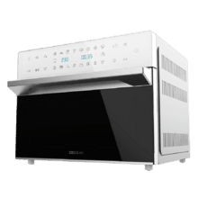 Bake&Fry 3000 Touch Weißer Heißluftfritteusen-Backofen. 1800 W, Fassungsvermögen 30 L, Konvektion, Touchscreen, 18 voreingestellte Funktionen, Timer, Weiß