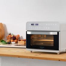 Bake&Fry 3000 Touch White. Forno-fritadeira de ar quente com 1800 W, capacidade 30 L, convecção, ecrã tátil, 18 funções predefinidas, temporizador, branco