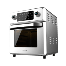 Bake&Fry Touch. Horno de Aire Caliente con 1700 W, Capacidad 14 Litros, Convección, Pantalla Táctil, 9 Funciones, Acero Inoxidable, Temperatura regulable