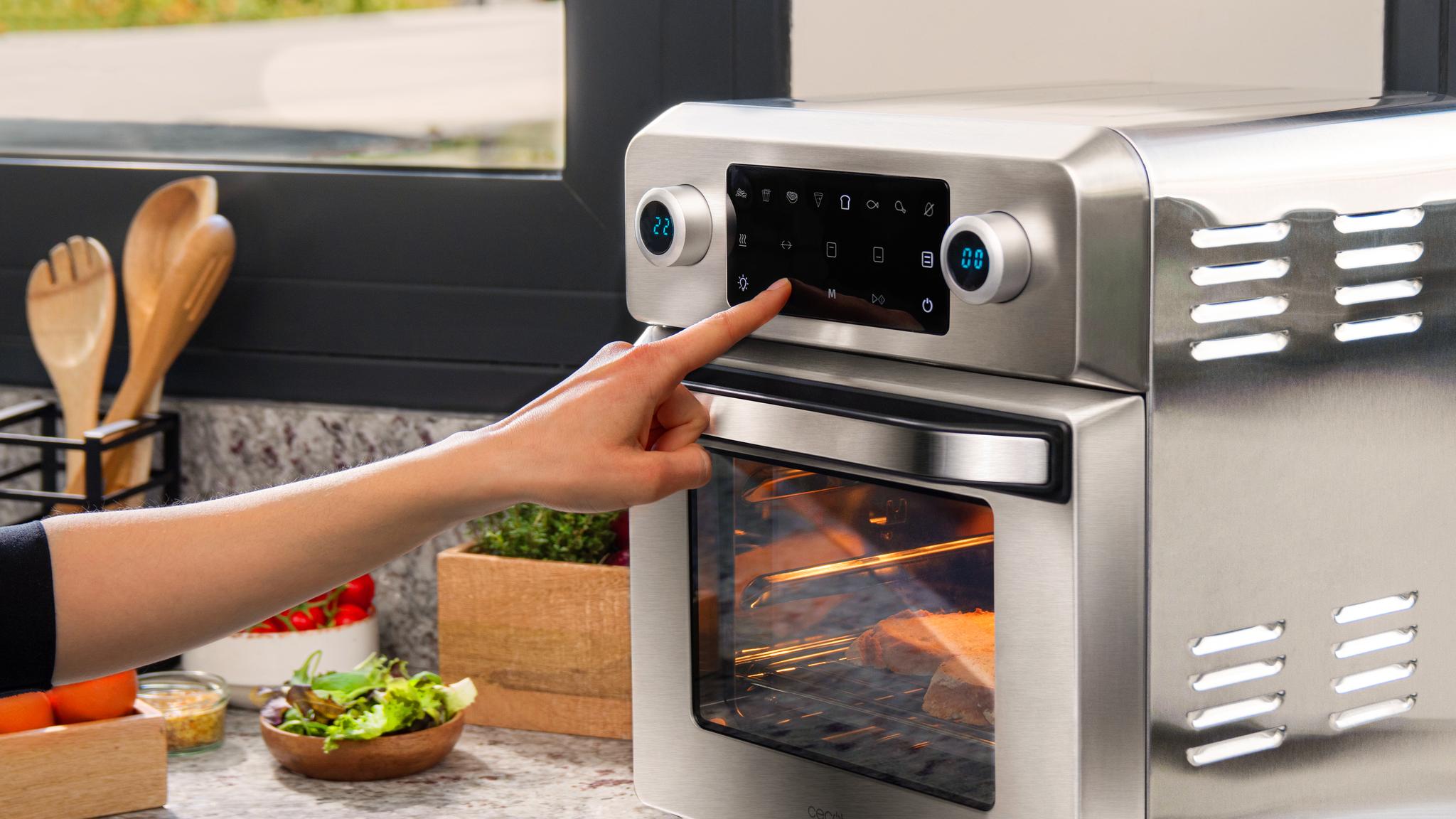 Horno Sobremesa - Cecotec Bake&Fry 1500 Touch, Horno freidora de aire  caliente