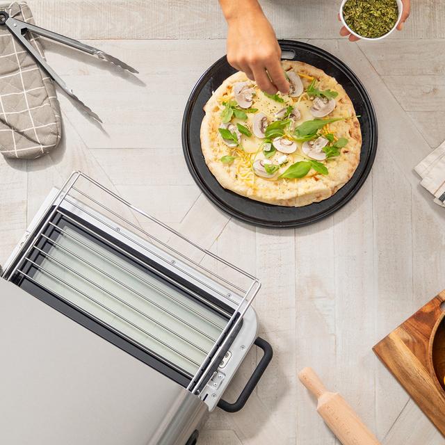 Fun Pizza&Co Forno Bravo Horno eléctrico con ventana para preparar auténticas pizzas con una potencia de 2000W.