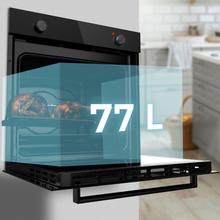 Bolero Hexa C126000 Black A Horno Integrable de 77 L de capacidad, 4 funciones, 2800 W.