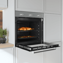 Forno de encastrar Bolero Hexa C136000 Mirror Time A 77 l de capacidade, 4 funções, 2800 W.