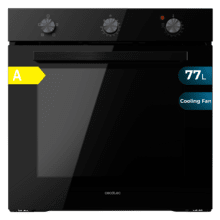 Bolero Hexa C136000 Glass Black Time A Horno Integrable de 77 L de capacidad, 4 funciones, Timer, 2800 W.