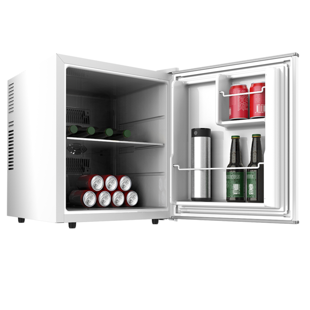 Mini-réfrigérateur GrandCooler 10000 Silent White de 46 L de capacité, efficacité énergétique A+, technologie thermoélectrique, silencieux, avec lumière LED à l’intérieur et système Auto Defrost