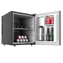 Mini-réfrigérateur GrandCooler 10000 Silent Black de 46 L de capacité, efficacité énergétique A+, technologie thermoélectrique, silencieux, avec lumière LED à l’intérieur et système Auto Defrost.