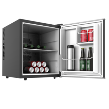 Cecotec GrandCooler 10000 Silent Black Minibar mit 46 L Fassungsvermögen, A+ Energieeffizienz, thermoelektrische Technologie, geräuschlos, LED-Innenbeleuchtung und Auto Defrost System.