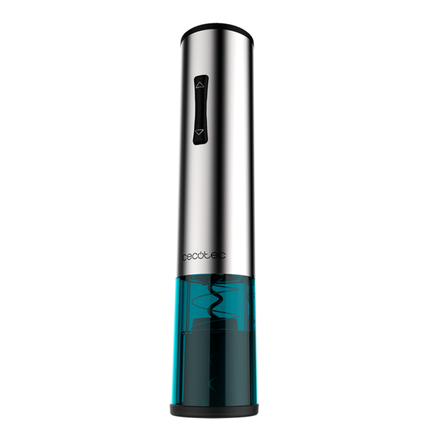 Sacacorchos eléctrico CECOTEC InstantCork 1000 Gourmet vista frontal en acero inoxidable