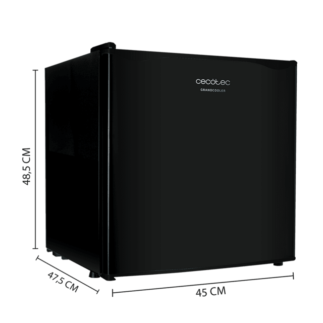 Minibar GrandCooler 2000 SilentCompress Black Fassungsvermögen 46 Liter, eingebauter Kompressor, regelbare Temperatur und Gefrierfach.