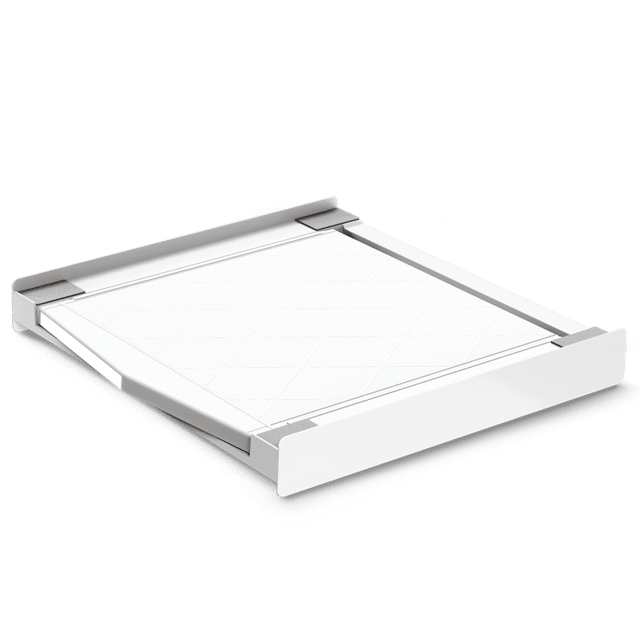 Kit de Superposición Universal con Bandeja Bolero para poder unificar Lavadora y Secadora en un único bloque, optimizando espacio. Bandeja extraíble, Fácil instalación