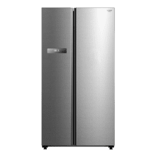 Bolero CoolMarket SBS 592 Inox. Frigorífico Americano 2 Puertas, 592 Litros, 177,5 cm de Alto y 91 cm de Ancho, Bajo Consumo, Motor Inverter, No Frost, Congelación Ultrarrápida