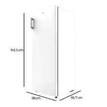 Bolero CoolMarket 1D 242 White. Frigorifico de 1 Puerta, 242 Litros, Altura 143,4 cm, Ahorro Energético, Función Auto Defrost, Cajón para Productos Frescos, Puerta Reversible, Blanco