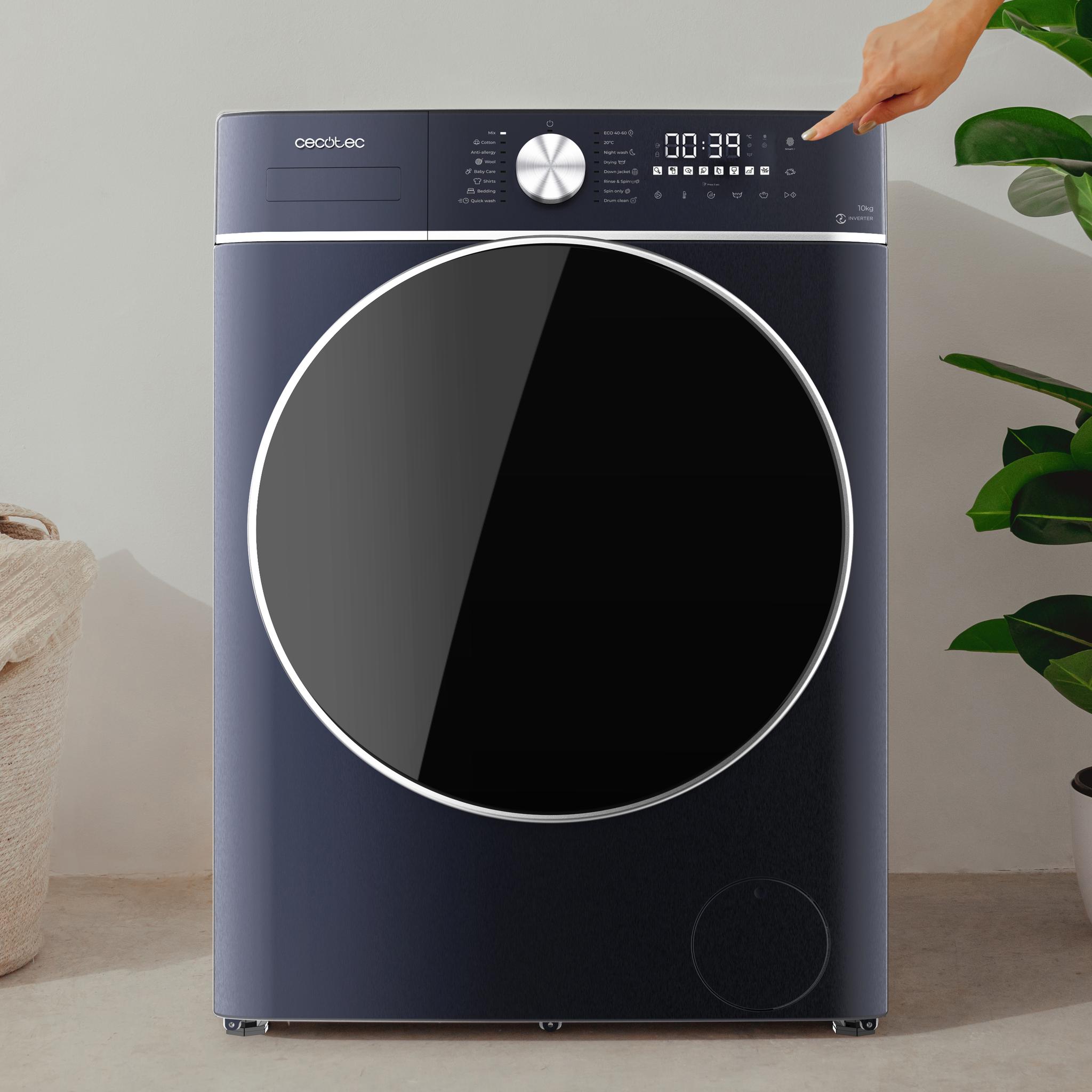 Lave-Linge Frontal Cecotec 10 Kg – 1400 Tr/min, Moteur Inverter, 16 Programmes, SteamMax – Classe A, Écran Tactile - 12
