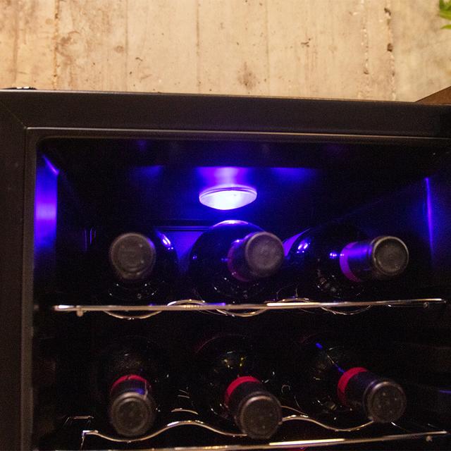 Cave de vinho Bolero GS 1220 CoolCrystal com controlo da temperatura. Capacidade para 12 garrafas
