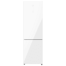 Bolero CoolMarket 356 White Glass D Frigorífico Combi White Glass con 356 litros de capacidad, 200 cm de alto y 60 cm de ancho, clase D y motor inverter plus. Con sistema Multi Air Flow, Total No Frost y 2 cajones para los productos frescos.