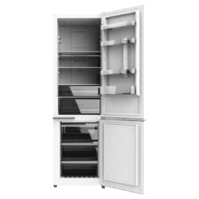 Bolero CoolMarket Combi 322 White D Frigorífico Combi White con 322 litros de capacidad, 185 de alto y 60 cm de ancho, con motor inverter y clase D. Con sistema Multi Air flow, Total No Frost y 2 cajones para los productos frescos.