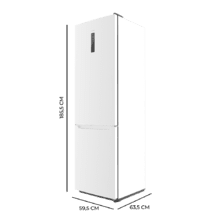 Bolero CoolMarket Combi 322 White D Frigorífico Combi White con 322 litros de capacidad, 185 de alto y 60 cm de ancho, con motor inverter y clase D. Con sistema Multi Air flow, Total No Frost y 2 cajones para los productos frescos.