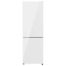 Bolero CoolMarket Combi 322 Glass White D Frigorífico con congelador de cristal blanco con 322 litros de capacidad, 185 cm de alto, 60 cm ancho y clase energética D. Con sistema Multi Air Flow, Total No Frost y 2 cajones para los productos frescos.