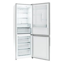 Bolero CoolMarket Combi 322 Inox E Frigorífico Combi Inox com capacidade de 322 l, 185 cm de altura e 60 cm de largura, classe E, com sistema Multi Air Flow, Total No Frost e 2 gaveta para produtos frescos, adaptável a todas as suas necessidades.