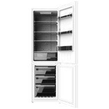 Bolero CoolMarket Combi 250 White D Frigorífico Combi White com uma capacidade de 250 litros, 180 de altura e 55 cm de largura, classe D e Motor Inverter Plus. Com sistema Multi Air Flow, Total No Frost e 2 gavetas para produtos frescos.