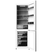 Bolero CoolMarket 250 Inox D Frigorífico Combi Inox com capacidade de 250 l, 180 cm de altura e 55 cm de largura, classe D, com sistema Multi Air Flow, Total No Frost e 2 gavetas para produtos frescos, adaptável a todas as suas necessidades.