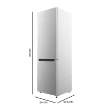 Bolero CoolMarket Combi 250 Inox D, Frigorífico combi con nevera y congelador de 181de alto y 55 cm de ancho, clase D y motor inverter plus. Con sistema Multi Air Flow, Total No frost y cajón con humedad regulable.