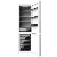 Bolero CoolMarket Combi 250 Inox E Frigorífico Combi Inox con 250 litros de capacidad, 181cm de alto, 55 cm de ancho y clase E. Con sistema Multi Air Flow, Total No Frost y 1 cajón para los productos frescos.