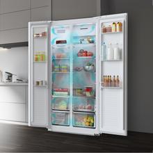 Bolero CoolMarket SBS 430 White E Frigorífico americano Side by Side White con 430 litros de capacidad, 176 cm de alto y 84 cm ancho, clase E, con sistema Multi Air Flow, total No frost, motor inverter plus.