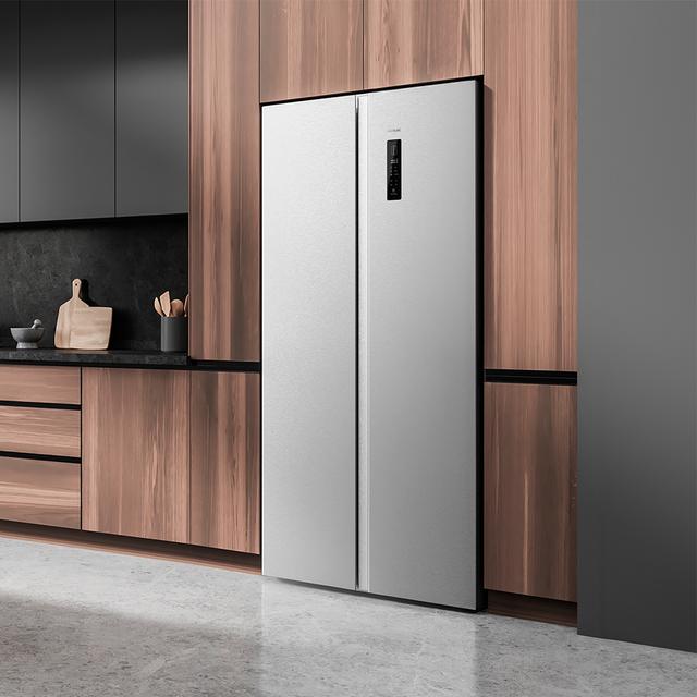 Bolero CoolMarket SBS 430 Inox E Frigorífico Americano Side by Side Inox  com 430 l de capacidade, 176 cm de altura e 84 cm de largura, classe E, com sistema Multi Air Flow, Total No Frost, Motor Inverter Plus.