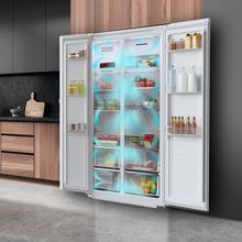 Bolero CoolMarket SBS 430 Inox E Frigorífico Americano Side by Side Inox  com 430 l de capacidade, 176 cm de altura e 84 cm de largura, classe E, com sistema Multi Air Flow, Total No Frost, Motor Inverter Plus.